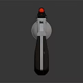 Silver Revolver With Black Sight Wooden Grip And Reflective Surface On Dark Background