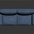 Stylish Blue Fabric Two Seater Sofa with Modern Design and Wooden Legs