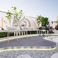 Rooftop Courtyard Garden Design With Various Plants Seating And Leisure Areas