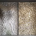 Textured Wall Paneling with Silver and Gold Metallic Finishes for Modern Interior Design