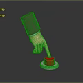 Everyday Household Products Featuring Hand Pressing Red Button on Dark Background