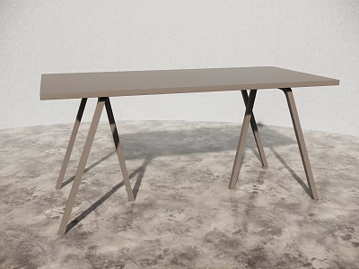 Contemporary Side Table With Smooth Tabletop And Stylish Crossed Leg Design 3d model