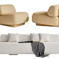 Modern Combination Sofa Double Sofa 3d model