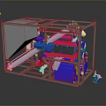 Industrial Tire Manufacturing Machine With Metal Frame And Blue Red Components