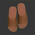 Soft Comfortable Orange Slippers with Woven Upper Design for Daily Indoor Home Use