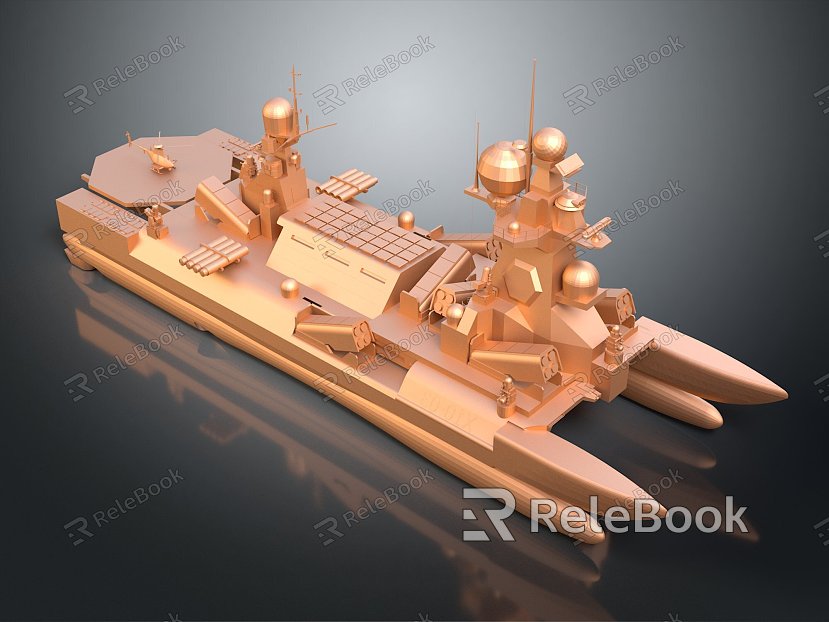 Modern Sculpture Advanced Naval Robot Ship Science Fiction Ship Future Ship model