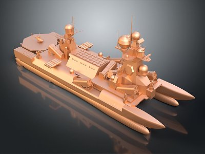 Modern Sculpture Advanced Naval Robot Ship Science Fiction Ship Future Ship model