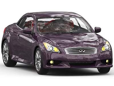 Purple Coupe Car With Sleek Exterior Design Shiny Headlights And Alloy Wheels 3d model