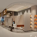 Chen Wu Black Bandage Store Interior With Product Shelves And Logo