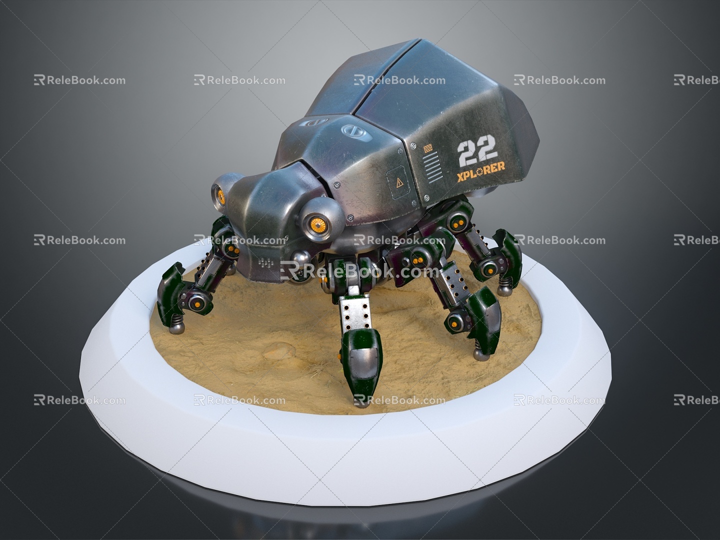 Modern robot spider robot mecha spider sci-fi spider 3d model