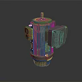 Industrial Electric Motor With Metal Housing Cooling Fins And Terminal Box