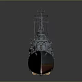 Warship 3d model