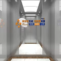 Modern Elevator Hallway With Metal Doors Sleek Floor And Ceiling Lighting 3d model