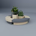 Modern Outdoor Chair With Potted Plants And Stylish Design For Garden