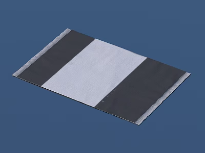 Modern Kitchen Placemat With White Center Dark Gray Sides And Light Edge For Home Use 3d model