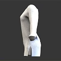 White Knitted Long Sleeve Top With Side Slit Displayed On Dark Surface