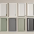 Various Colored Cabinet Doors Display Featuring White Green And Gray Shades