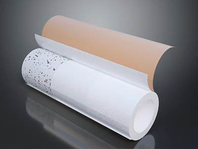 Hardware Tools Adhesive Tape Roll With White And Brown Durable Material For Home Repair 3d model