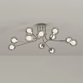 Modern Artistic Ceiling Light With Spherical Bulbs And Metal Branch Frame Design 3d model