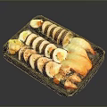 Colorful Fresh Assorted Sushi Platter With Different Types Of Delicious Seafood Rolls