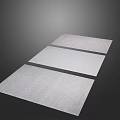 Light Colored Textured Square Rugs Set of Three for Modern Living Room Decor