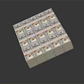 Large Stack of US Dollar Bills Arranged Neatly on Dark Surface 3d model