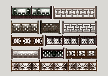 Chinese Railing Ancient Railing 3d model