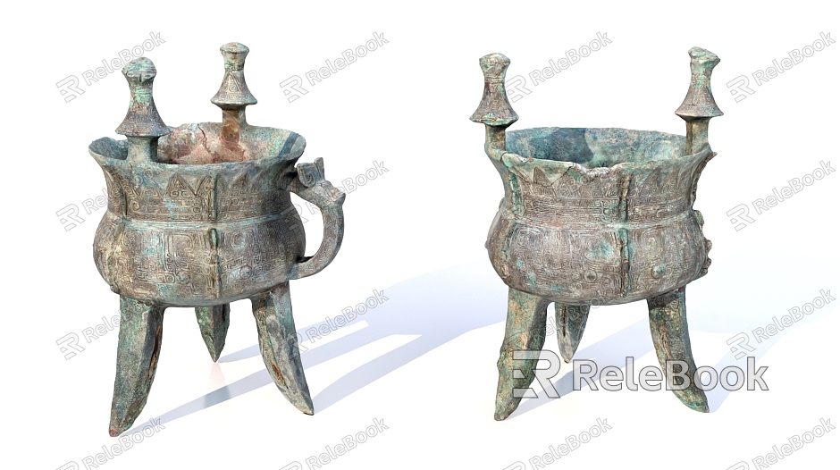 Ancient relics bronze cup model