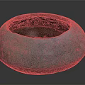 Artisan Crafted Hand Carved Bowl Shaped Turquoise Sculpture With Rough Surface