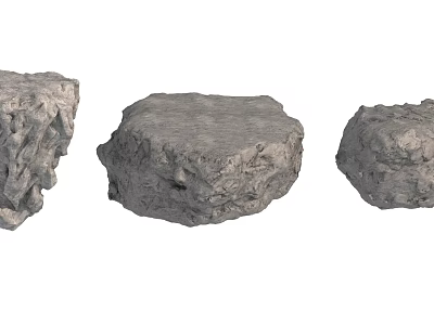 Natural Rockery Stones With Various Shapes And Textures For Garden Decoration 3d model