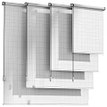 Modern Sheer Layered Curtain Design In Beige For Light Filtering Window Treatment