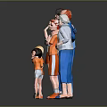 Modern multi-person 3d model