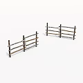 Rustic Wooden Fence Structure With Horizontal And Vertical Planks For Outdoor Use