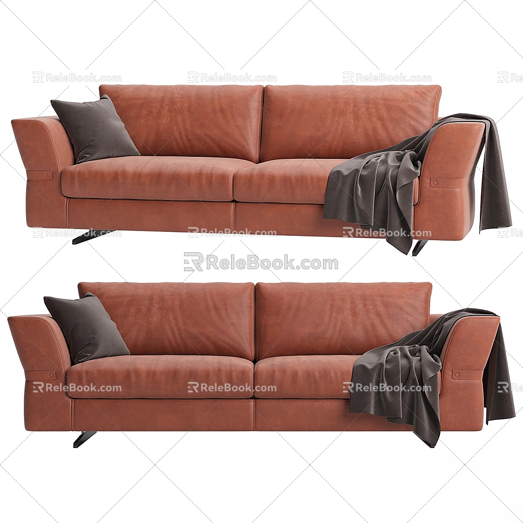 Modern double sofa 3d model