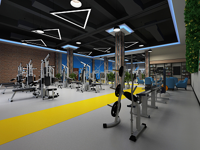 Modern Gym 3d model