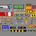 Traffic Signs And Road Safety Equipment Including Barriers Cones And Speed Limit Signs