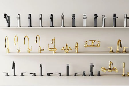 Modern faucet stainless steel faucet sink faucet 3d model