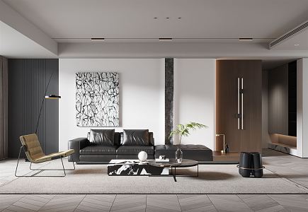 modern living room 3d model