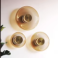 Modern Transparent Glass Wall Lamps With Gold Accents For Contemporary Decor