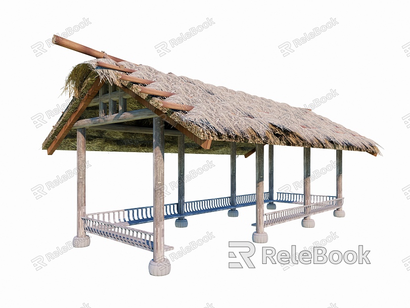 Thatched Pavilion Village Pavilion model