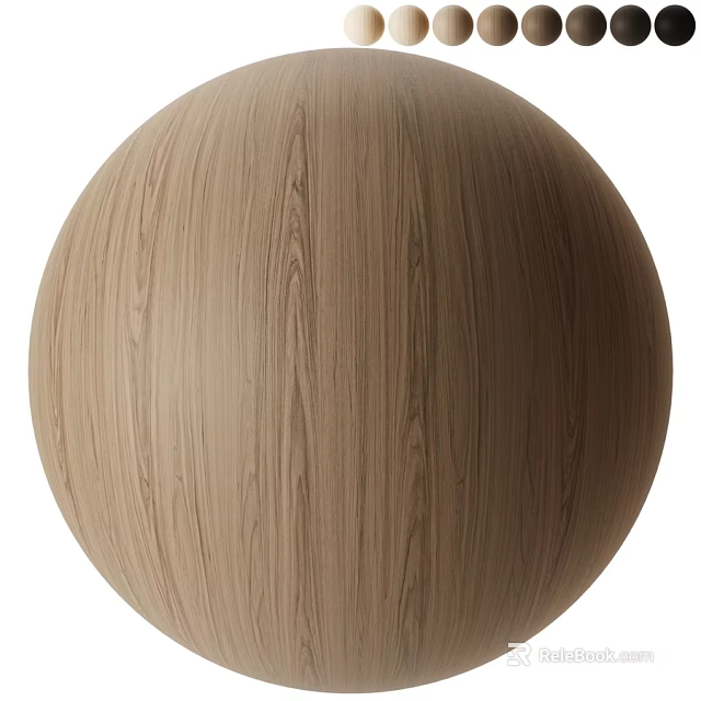 Wooden Sphere Component With Natural Grain Texture And Smooth Surface 3d model 