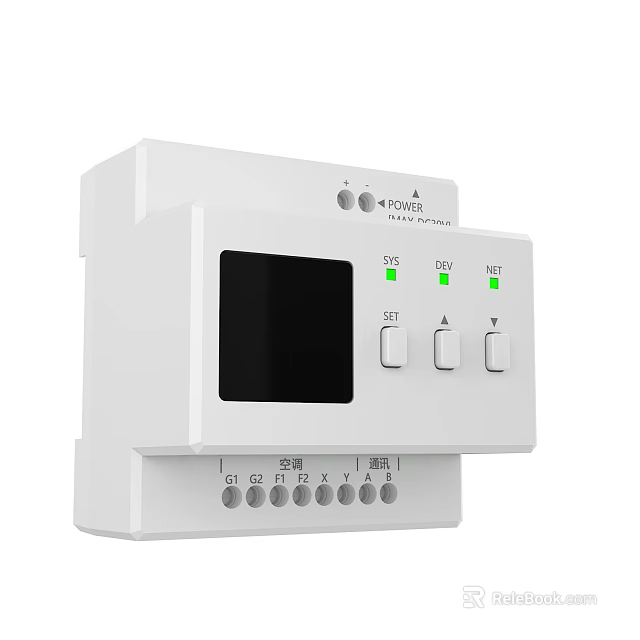 KOYWELL Intelligent Power Control Device With Display Screen Control Buttons And Terminal Blocks 3d model 