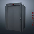 Modern Metal Industrial Door With Smooth Opening Closing Animation Mechanism
