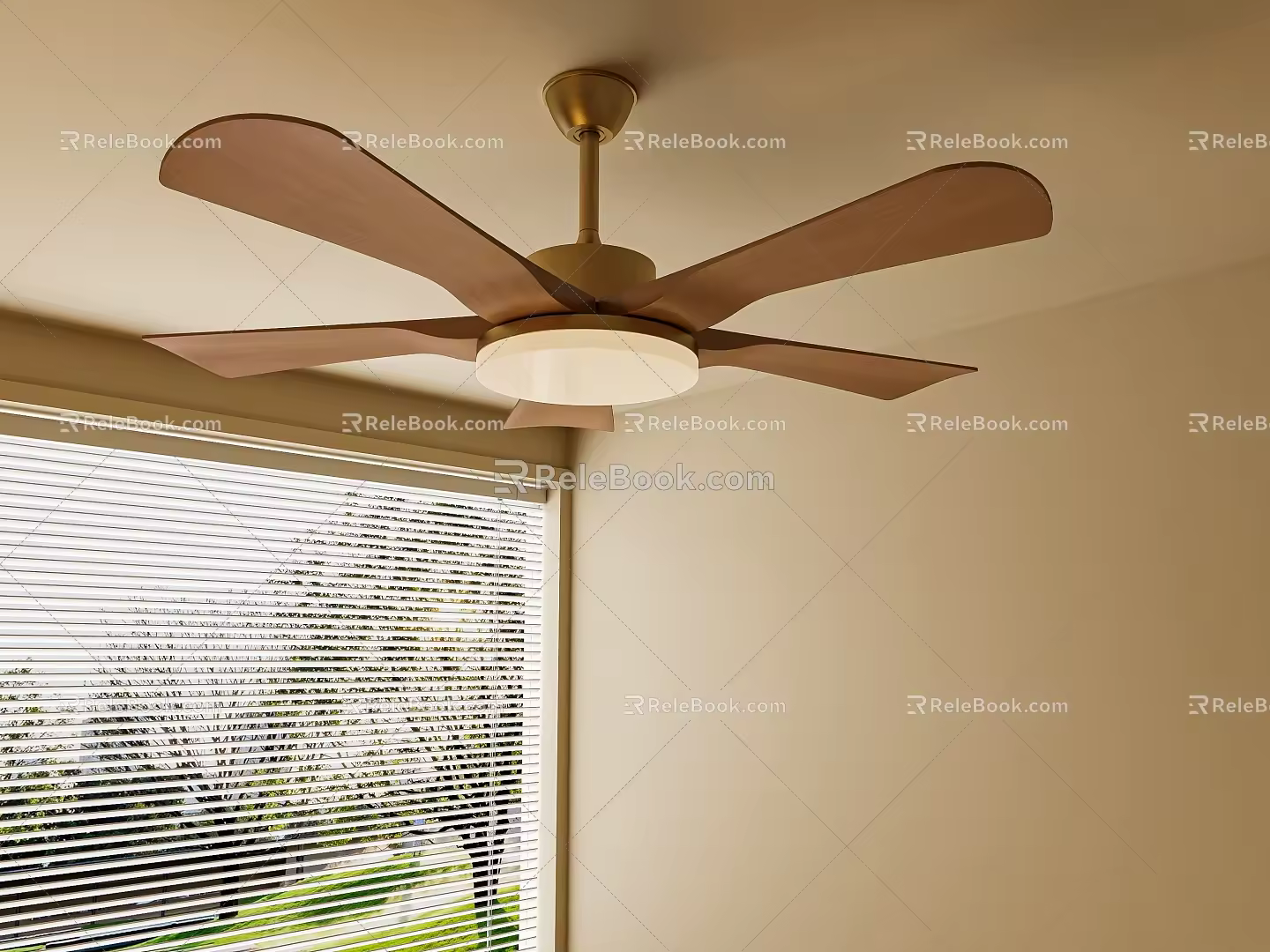 Modern Fan Light Modern Cream Fan Light Ceiling Fan Light Middle Fan Light 3d model