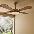 Modern Fan Light Modern Cream Fan Light Ceiling Fan Light Middle Fan Light 3d model