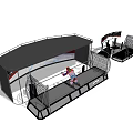 Modern ski machine simulation ski machine 3d model