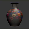 Handcrafted Colorful Floral Pattern Sculpted Vase With Intricate Artistic Details