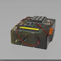 Homemade Explosive Weapon With Wooden Case Circuit Board Colored Wires And Indicator Light