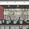 Modern Boutique Store Interior With Red Walls Display Counters And Seating Areas