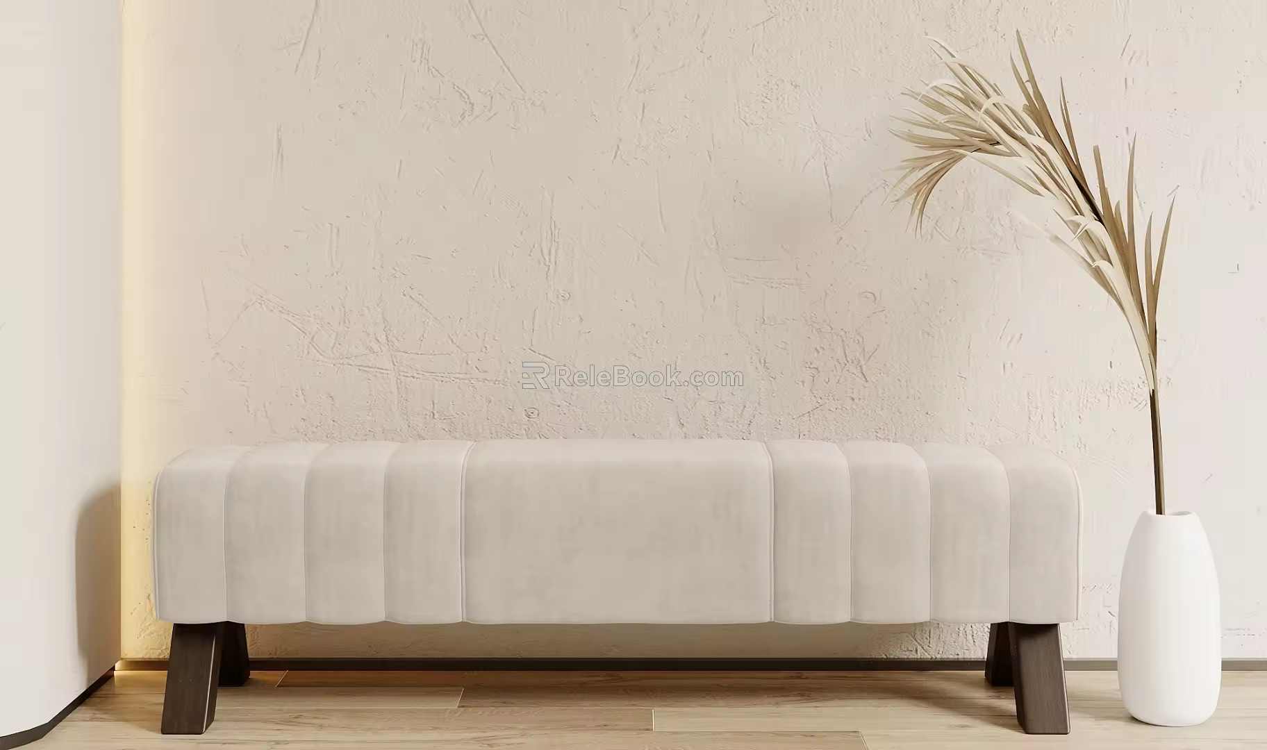 Silly Sofa Stool Bed End Stool Cream Bench Shoe Changing Stool Bench 3d model